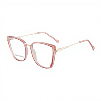 Lunettes à monture complète anti-bleu à imprimé papillon Montures de lunettes minimalistes transparentes avec couleur unie
