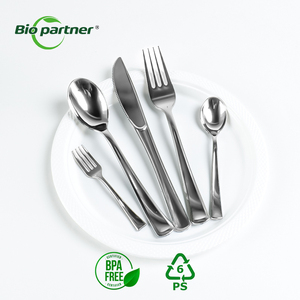 أدوات مائدة بلاستيكية للمطاعم، طقم أدوات طعام للحفلات والأعراس، شوكة وملعقة وسكين للاستخدام مرة واحدة، أطقم أدوات مائدة للحفلات والمنزل - Product Image 1