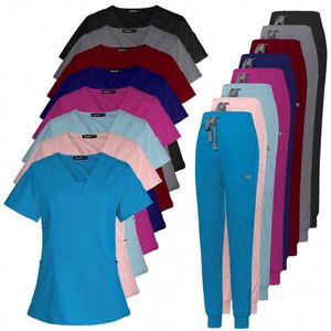 Wholesale Custom Logo Jogger Scrubs Set Hospital Womens Scrub Pants 4-<b>Way</b> Stretch Breathable Medical Uniforms for Women Nurse - Product Image 4