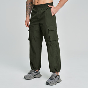 Men's Cargo Pants Made Of Renewable <b>Fabric</b> Elastic Waistband Multiple Pockets Lightweight Quick-drying Casual Style Summer - Product Image 1