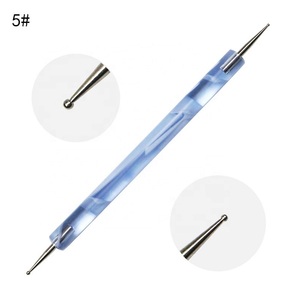 Qianya <span class=keywords><strong>2021</strong></span> pincel de punteado de doble extremo herramienta de Arte de <span class=keywords><strong>uñas</strong></span> de acero inoxidable con mango azul púrpura nuevo estilo herramientas de punteado de <span class=keywords><strong>uñas</strong></span> - Product Image 6