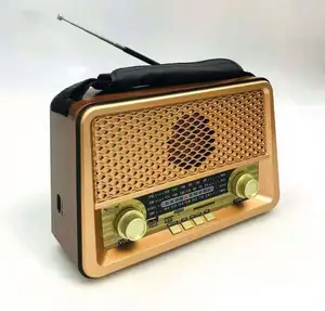 GOLON RX-BT1008 Retro Vintage ahşap renkli radyo Ac Dc radyo Am Fm 3 Band klasik kablosuz radyo