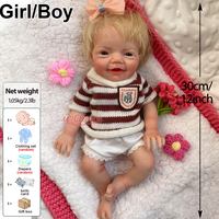 Poupées jumelles reborn en silicone intégral de 12 pouces, avec cheveux personnalisables, poids réel, cadeau surprise pour filles, certifiées CE, vente en gros directe d'usine