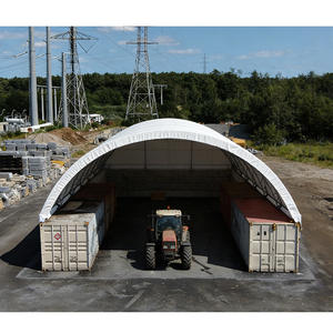 Carpa de Almacenamiento Industrial 60x80, Cobertizo Contenedor, Almacén con Techo, Carpa de PVC con Doble Armazón, Edificios de Tela - Product Image 1