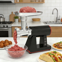 Hachoir à viande multifonctionnel de qualité commerciale, moteur DC, boîtier en ABS moulé sous pression, commande tactile, protection contre la surchauffe, usage domestique, 500W