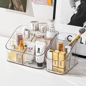 Boîte de rangement transparente avec compartiments, un design luxueux pour rouges à lèvres, pinceaux de maquillage, coiffeuse, décoration de salon - Product Image 3