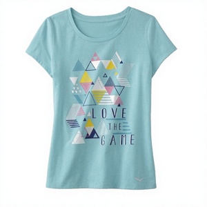 Fabricante Mayorista de Camisetas Cortas de Algodón Estampadas para Mujer, Anti-Pilling, con Logotipo Bordado, Proveedor OEM - Product Image 1