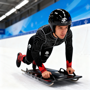 Combinaison de <span class=keywords><strong>luge</strong></span> aérodynamique coupe-vent et durable pour hommes, idéale pour l'entraînement sportif sur <span class=keywords><strong>glace</strong></span> - Product Image 3