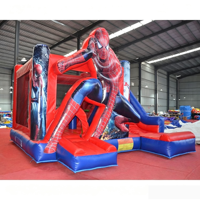 Château gonflable PVC Spider-Man avec toboggan aquatique gonflable pour enfants