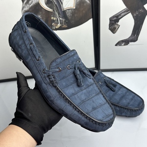 Zapatos de Vestir de Piel de Cocodrilo Marrón para Hombre, Calzado Casual Exótico 100% Genuino con Suela de Goma Resistente - Product Image 1