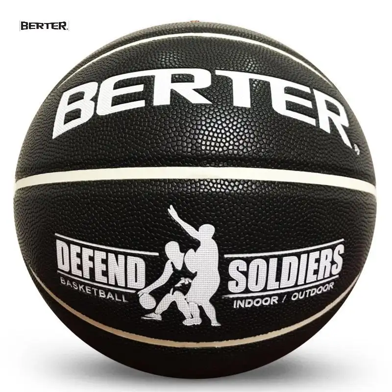 Equipo de baloncesto de cuero PU impreso con logotipo personalizado pelota antiestrés personalizada para entrenamiento fabricado por nombre