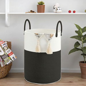 Công suất lớn đôi xử lý ráp thân thiện với môi bông lưới lưu trữ giỏ cho giặt bẩn trong tủ quần áo và phòng tắm - Product Image 2