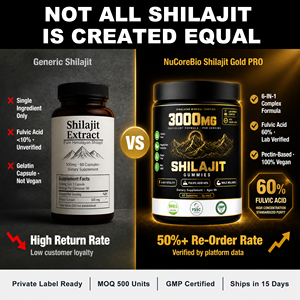 Gomitas de Shilajit OEM Himalayan 3000Mg para Hombres, Suplemento para Aumentar la Energía y el Bienestar, Colores, Formas y Sabores Personalizables - Product Image 4