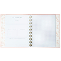 Boîte à souvenirs pour bébé personnalisée 2026, planificateur à reliure spirale A5, impression personnalisée colorée, PVC PP, journal de la première année du bébé