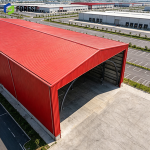Structure en acier préfabriquée à grande portée, résistante aux tremblements de terre, entrepôt semi-ouvert à haut débitement pour le transit et la distribution de marchandises - Product Image 1