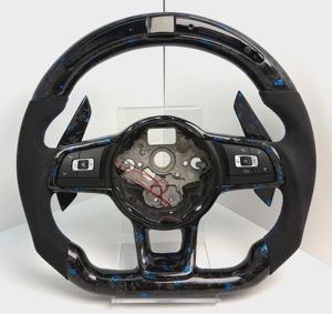 Volant en cuir et fibre de carbone version améliorée pour Volkswagen <span class=keywords><strong>Golf</strong></span> <span class=keywords><strong>8</strong></span> - Product Image 3