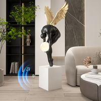 Décoration de maison nordique résine Angle Figurine lampe de luxe Bluetooth haut-parleur ange bureau décoration de la maison accessoires cadeau résine artisanat