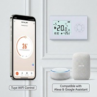 Thermostat intelligent WiFi à écran tactile pour chaudière/pompe à chaleur/chauffage au sol 220V Design moderne Écologique