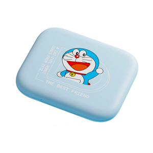 กล่องเก็บสายชาร์จอเนกประสงค์ โดราเอมอน ลิขสิทธิ์แท้ ROCK พร้อมกระจก กล่องเก็บของพกพาสำหรับเดินทาง - Product Image 3