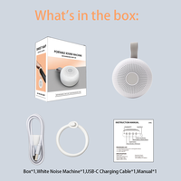 Machine à Sons pour Bébé : Bruit Blanc, Battements de Cœur, Musique Apaisante, Veilleuse Portable Type-C, Haut-parleur Certifié ROHS