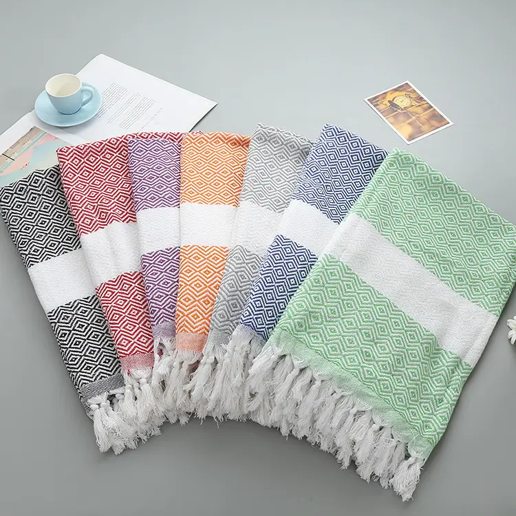 Asciugamano turco asciugamano da spiaggia turco in cotone asciugamano da bagno turco Hammam 100% cotone