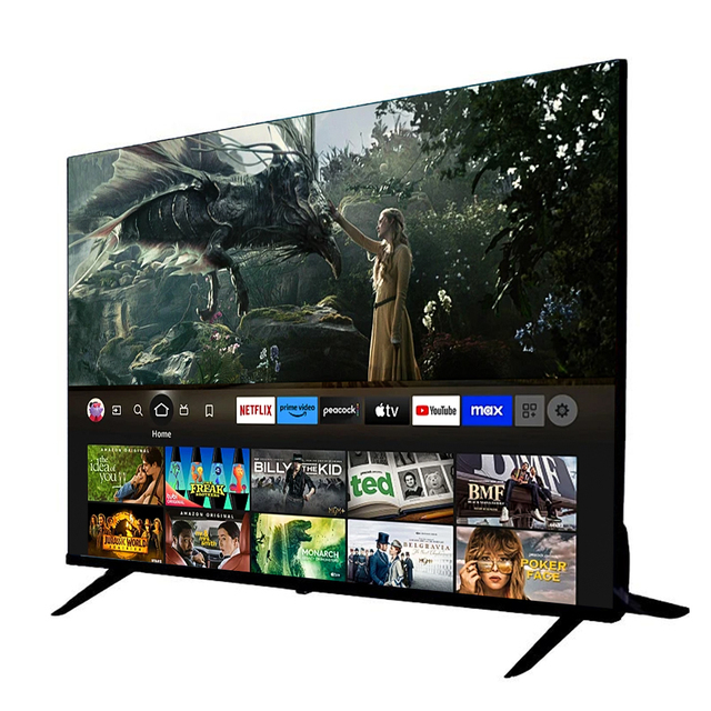 Frameless 24 32 43 50 55 65 70 75 85 " 4K Ultra HD Smart TV Full OLED Android 14 Black Color WiFi Led Display Screen Bathroom TV