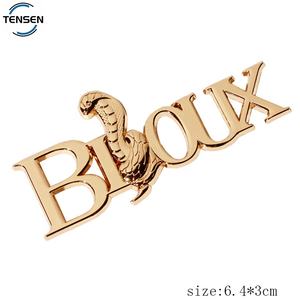 Logo in oro progettato su misura fatto a mano <span class=keywords><strong>Hardware</strong></span> decorativo marchio in rilievo targhetta nome con punta lettera-etichetta borse - Product Image 2