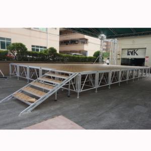 Escenario de aluminio para eventos de baile, ligero, ajustable, 1m x 1m - Product Image 6