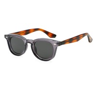 Lunettes de soleil de luxe 2026 tendance pour hommes et femmes, monture en acétate haute définition, protection UV400, style oversize rond