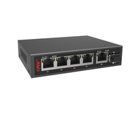 6 Port Full Gigabit PoE Fiber Switch dengan SFP Uplink Ethernet Network Switch POE33064PFG