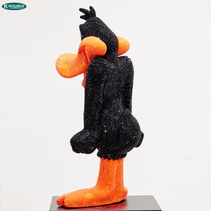 Nouvelle Statue en Résine de Canard <span class=keywords><strong>Duffy</strong></span> de Dessin Animé, Ornée de Cristaux, Artisanat pour la Maison et la Galerie, Motif Animal Incrusté de Diamants, Fabriquée en Fibre de Verre - Product Image 6