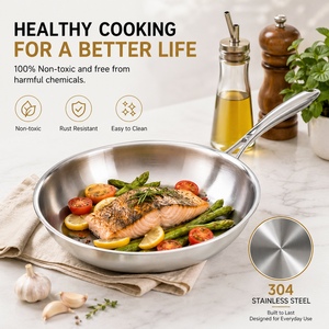 YITIAN - Juego <span class=keywords><strong>de</strong></span> Utensilios <span class=keywords><strong>de</strong></span> Cocina <span class=keywords><strong>de</strong></span> Alta Calidad para el Hogar, Sartén Antiadherente Duradera con Revestimiento <span class=keywords><strong>de</strong></span> Acero Inoxidable 304, con Tapa - Product Image 5