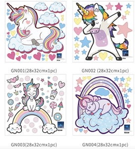 Autocollants muraux lumineux mignons et minuscules, <span class=keywords><strong>licorne</strong></span>, animal, univers, étoile, brillent dans le noir, décoration murale pour chambre d'enfant, chambre de bébé, décoration de la maison - Product Image 6