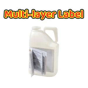 定制乙烯基防水标签双层多层标签带二维码用于包装贴纸 - Product Image 1