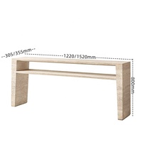Table console de luxe en marbre naturel jaune moderne pour salon et usage hôtelier, idéale pour applications d'atelier