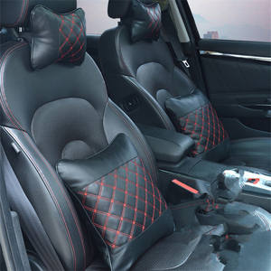 Appuie-tête universel et coussin de taille pour voiture Appuie-tête en cuir Pu pour le soulagement de la douleur à la tête Oreiller de cou pour voiture - Product Image 5