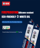 Mastic silicone neutre haute température 1100°C, étanche et ignifuge, colle pour verre pour fournaise, cheminée, chaudière et construction