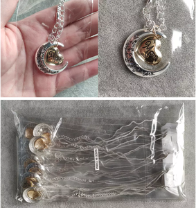 Te amo mamá a <span class=keywords><strong>la</strong></span> Luna y Back corazón de oro media luna de plata Luna colgante de collar para regalo de Día de <span class=keywords><strong>la</strong></span> madre - Product Image 6