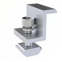 Support de fixation pour panneaux solaires photovoltaïques en aluminium pour toiture – Collier de serrage intermédiaire, collier de serrage d'extrémité, collier de serrage solaire