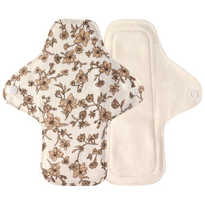 Serviettes hygiéniques lavables et réutilisables en coton biologique, protection contre les fuites, ailes respirantes, serviettes hygiéniques pour flux abondant, femmes, 17*20cm, toute la journée - Product Image 1