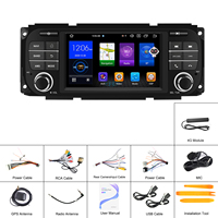 Hikity pour Chrysler Jeep Dodge 5 ''8-core Android Autoradio Stéréo Sans Fil Carplay Android Auto GPS WIFI 4G Autoradio Vente en Gros