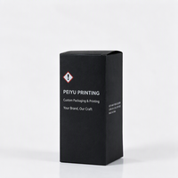 Boîtes d'emballage en papier noir, carton pliable haut avec fond auto-scellant, impression blanche pour emballage de parfums, option de forme personnalisée