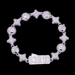 Premium Quality Custom Style <b>Flower</b> Shape 925 Sterling Silver Moissanite Tennis <b>Bracelet</b> Brilliant Fire for Gift Party Occasions - Product Image 1