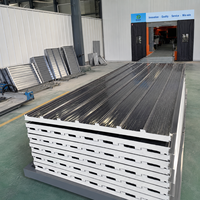 Panneaux sandwich en polyuréthane (PU) isolés, à prix d'usine, pour murs et toitures en aluminium à emboîtement, pour zones à fort vent