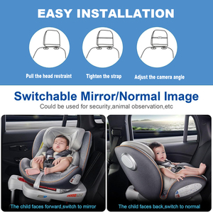 Nouvelle <span class=keywords><strong>caméra</strong></span> de voiture pour bébé <span class=keywords><strong>pas</strong></span> chère avec écran LCD TFT 7 pouces et double <span class=keywords><strong>caméra</strong></span> 1080p vision nocturne filaire - Product Image 2