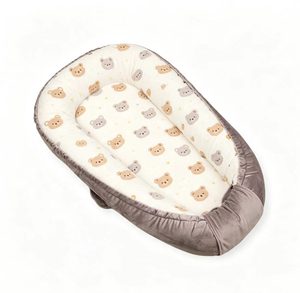 Nid de sommeil portable pour bébé, doux, respirant, respectueux de la peau, 100% coton, anti-roulement, avec fermeture éclair en mousse, bouton, bande velcro - Product Image 2