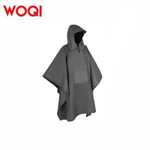 Poncho Impermeable Ligero con Capucha Woqi, Gris Oscuro, Universal para Campamento, Senderismo, Ciclismo, Poncho Individual - Product Image 3