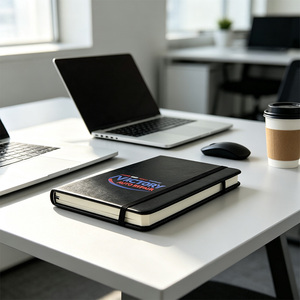 Carnet en similicuir PU de haute qualité, impression de logo personnalisée, couverture rigide, agenda cadeau - Product Image 1