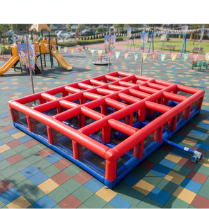<span class=keywords><strong>Structure</strong></span> de labyrinthe <span class=keywords><strong>gonflable</strong></span> au laser en PVC de qualité commerciale Jeux de parc d'attractions Jeux gonflables de fête en plein air <span class=keywords><strong>Location</strong></span> avec souffleur - Product Image 1
