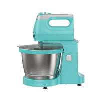 Batteur sur socle électrique 300W, 5 vitesses, bol mélangeur en acier inoxydable 3,5L, éjecteur à une touche, pour la pâtisserie, la cuisine et l'usage domestique